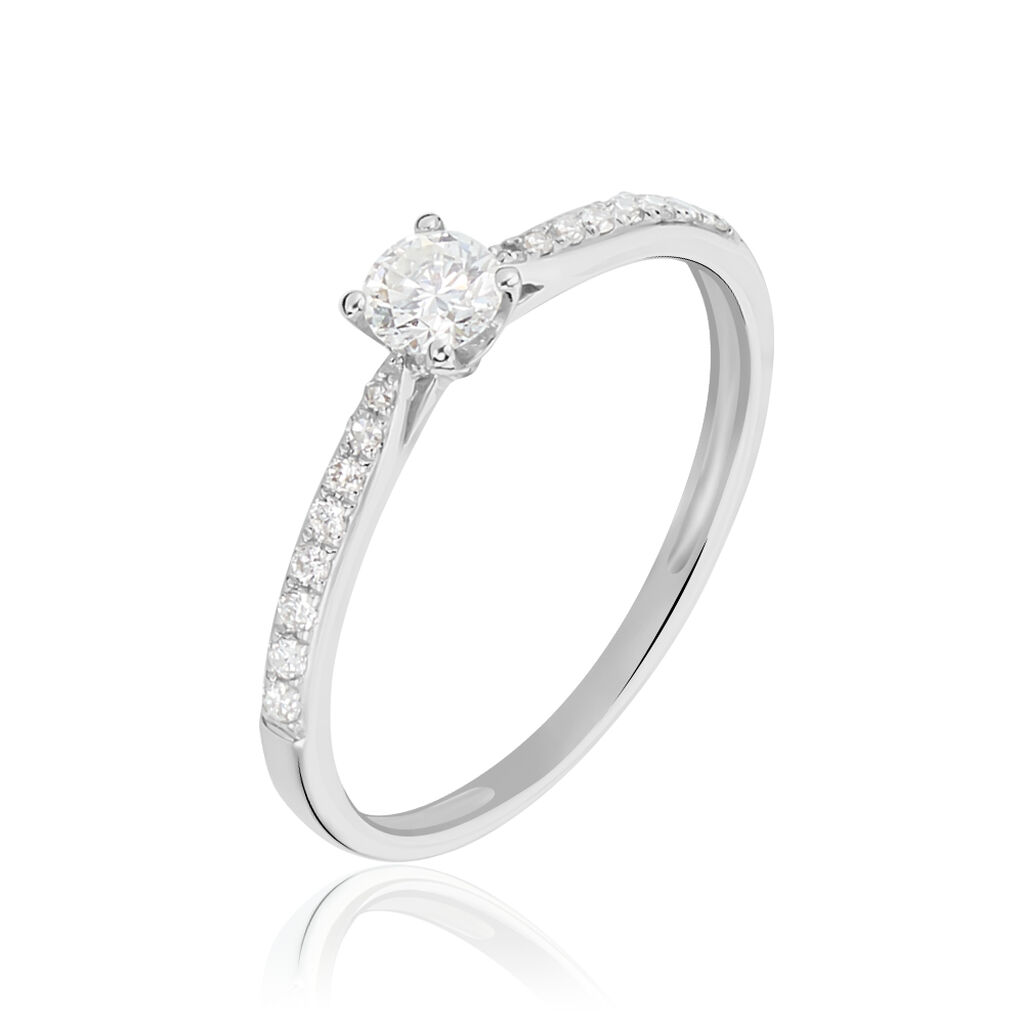Bague Solitaire Hemera Or Blanc Diamant