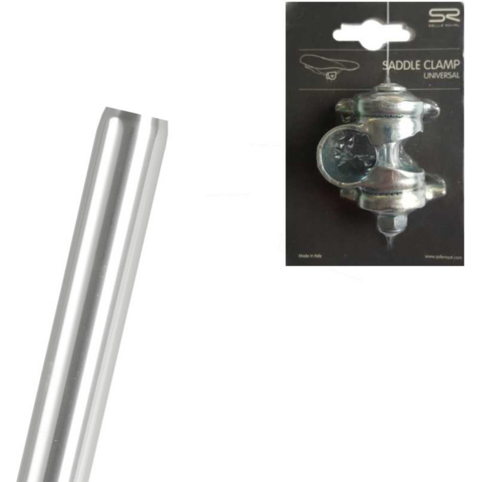 Verstärkte sehr lange Sattelstütze 500mm lang bis 180kg verchromt mit Kloben