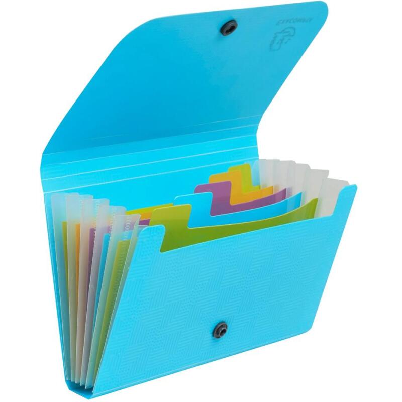 Trieur pocket 6 compartiments en PP recyclé Pop'N Co - Cyan