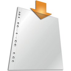 Pochette perforée PREMIUM, A4, rPP, transparent