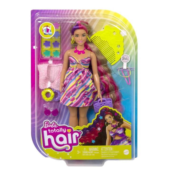 Barbie - Totally Hair - Dukke med Blomstertema