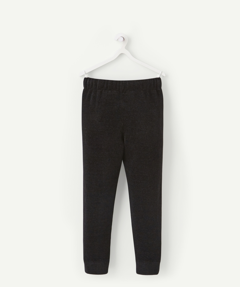 PANTALON SLIM NOIR EN VELOURS GARÇON