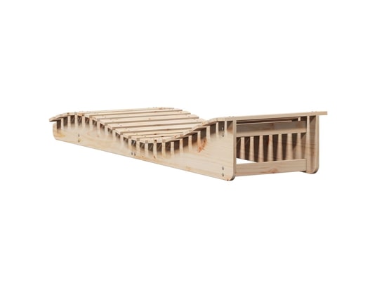 VIDAXL - Bain de soleil Chaises longues lot de 2 205x60x31,5cm bois massif de pin