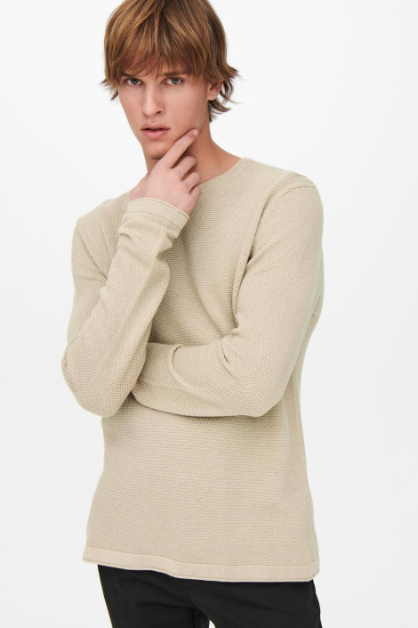 Only & Sons beige heren trui