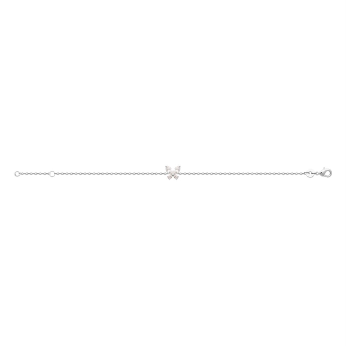 Bracelet papillon d'oxydes de zirconiums Argent 925 Rhodié
