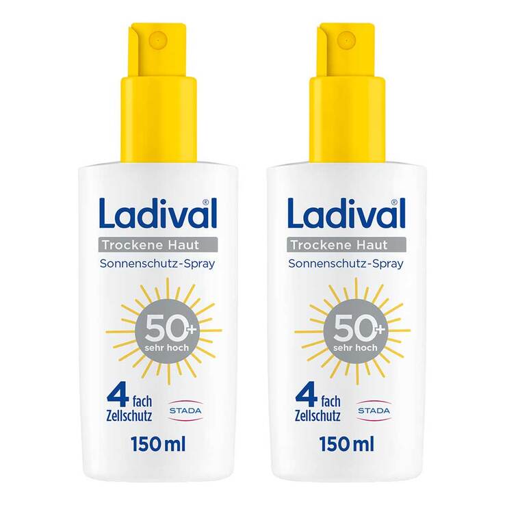 Ladival trockene Haut Sonnenschutz-Spray LSF 50 + , 2x150 ml