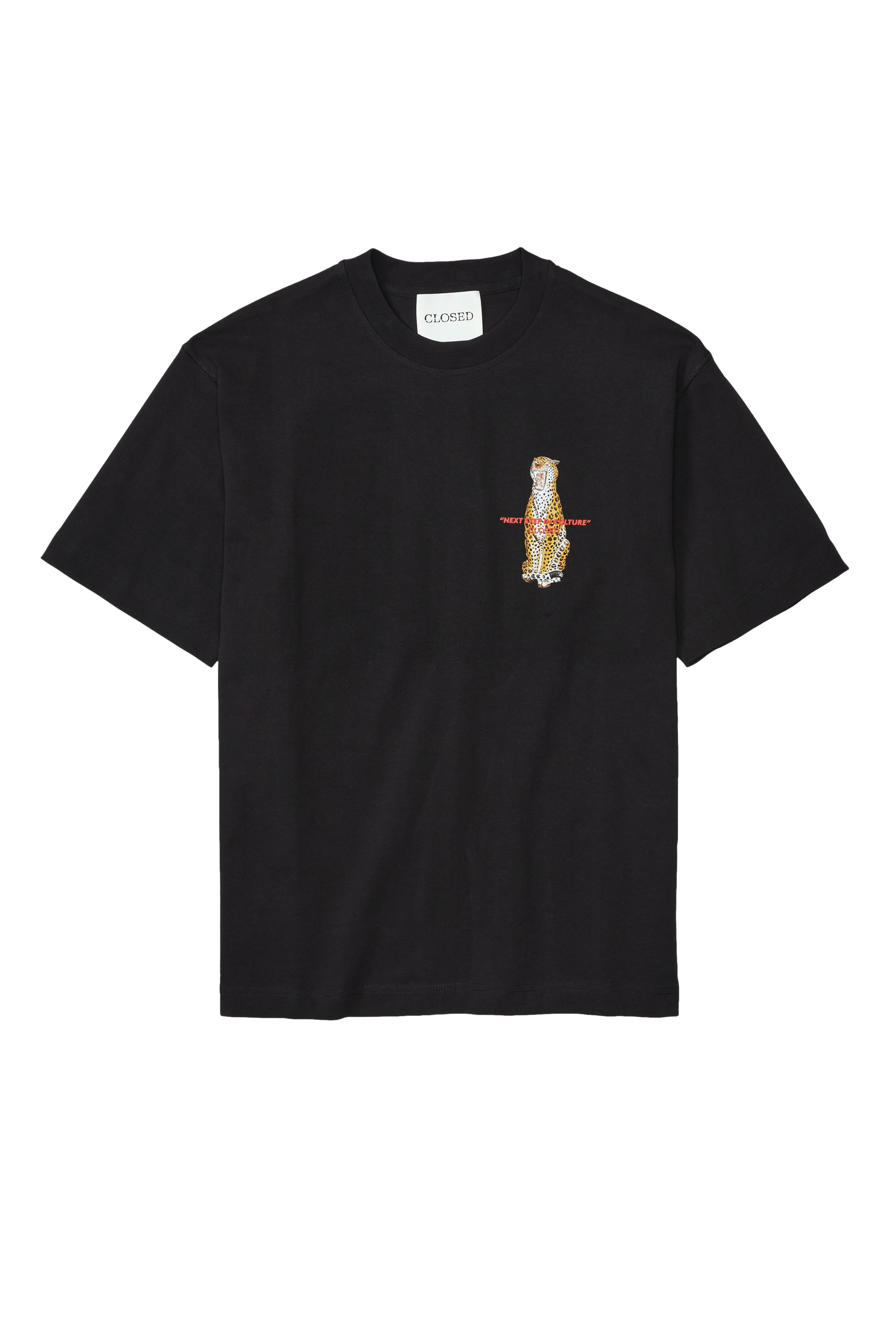 Tee-shirt regular imprimé en coton | Noir