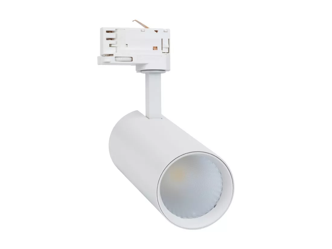 Spot LED sur Rail Triphasé 30W Bertha CCT Blanc Sélectionnable (chaud-neutre-froid)