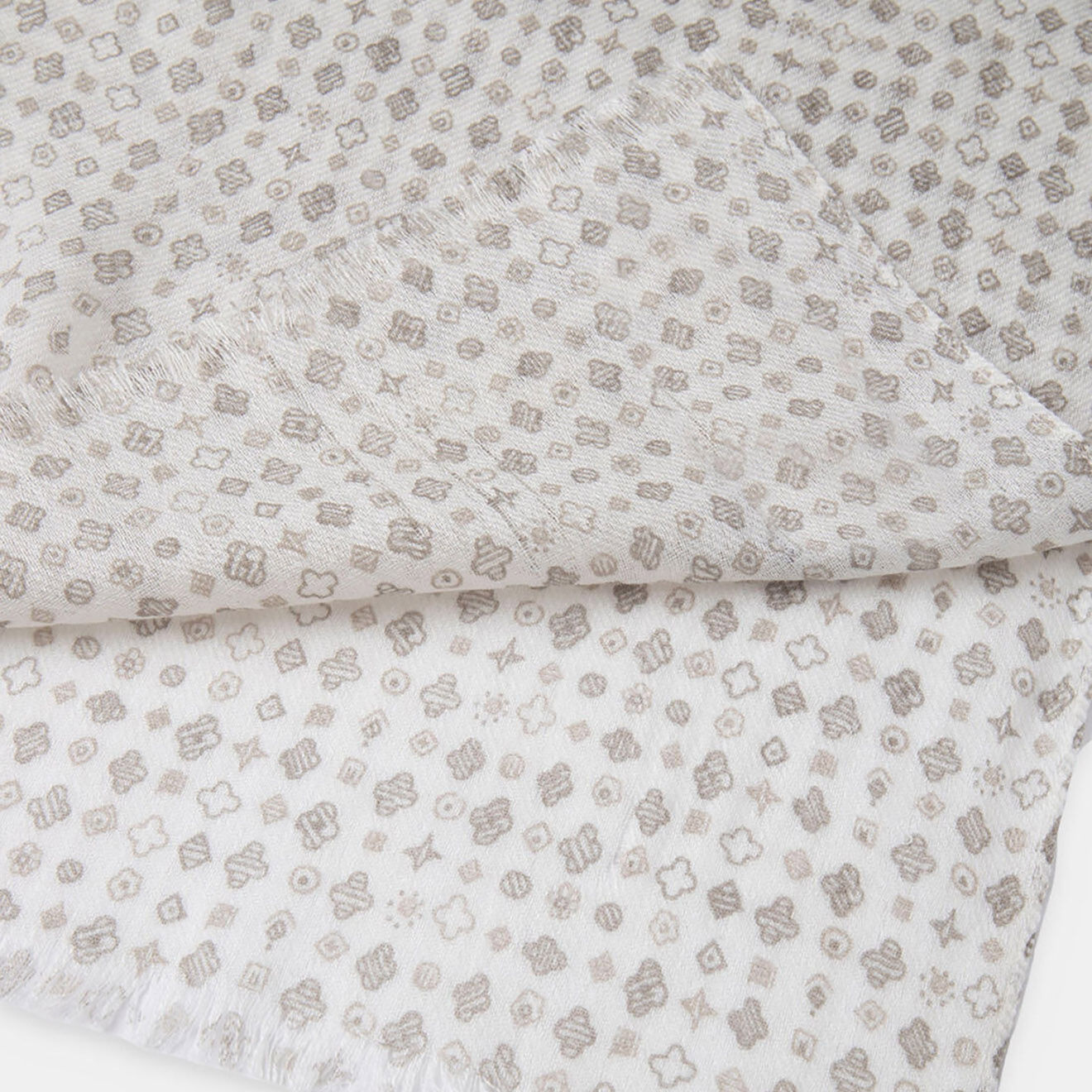 Hackett London Chèche en Laine mélangée imprimé écru - 180x50 cm