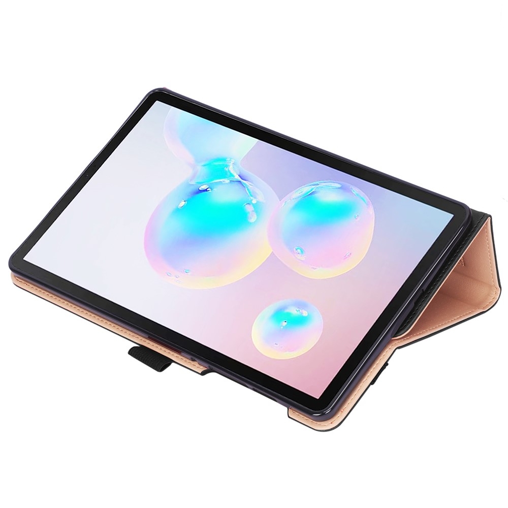 Samsung Galaxy Tab S6 Lite (2024/2022/2020) Leder Tasche Flip Cover mit Handschlaufe - Schwarz