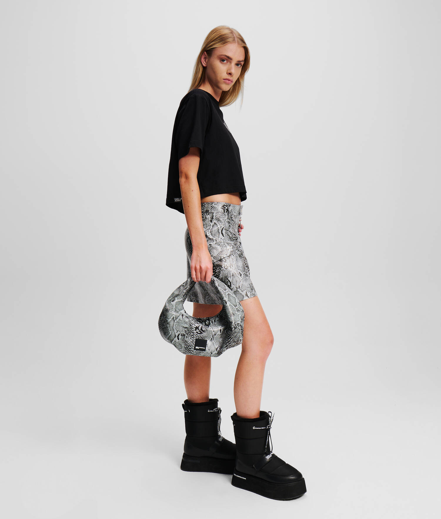SAC BESACE EFFET PEAU DE SERPENT KLJ