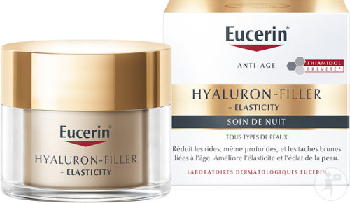 Eucerin Hyaluron-Filler + Elasticity Soin De Nuit Anti-Âge Toutes Peaux Pot 50ml