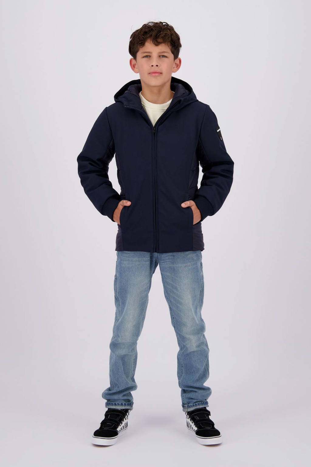 Vingino gewatteerde winterjas Threno donkerblauw