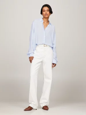 Camisa de crepe descontraída