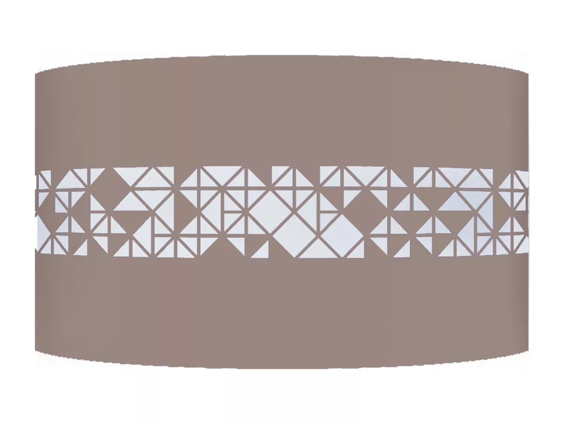 Applique métal taupe decoupé laser 10,5 cm.