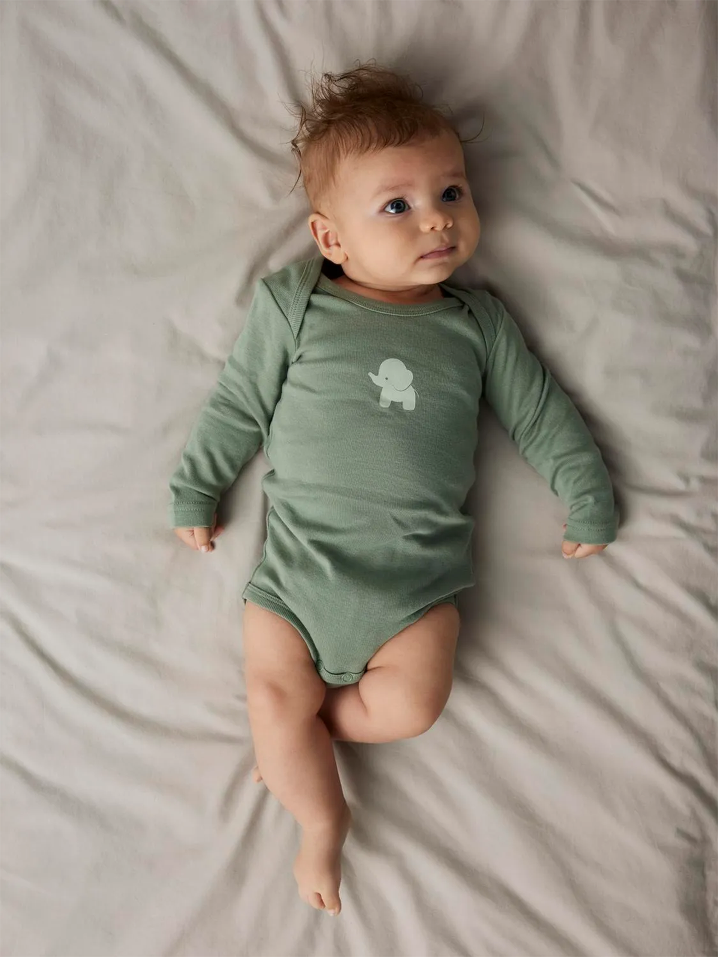 Body 3-Pack Long Sleeve Sea Foam Elephant