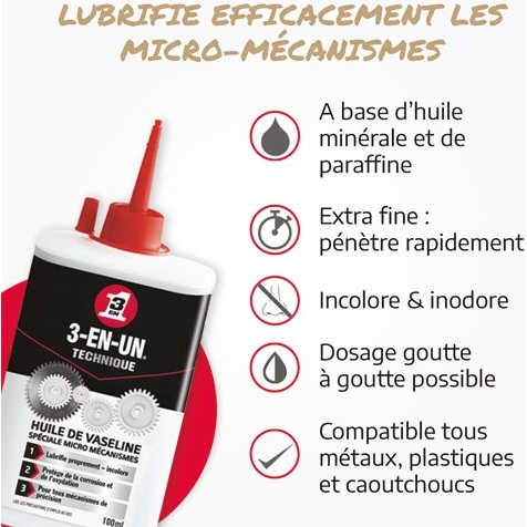 Burette Huile vaseline - 100 mL