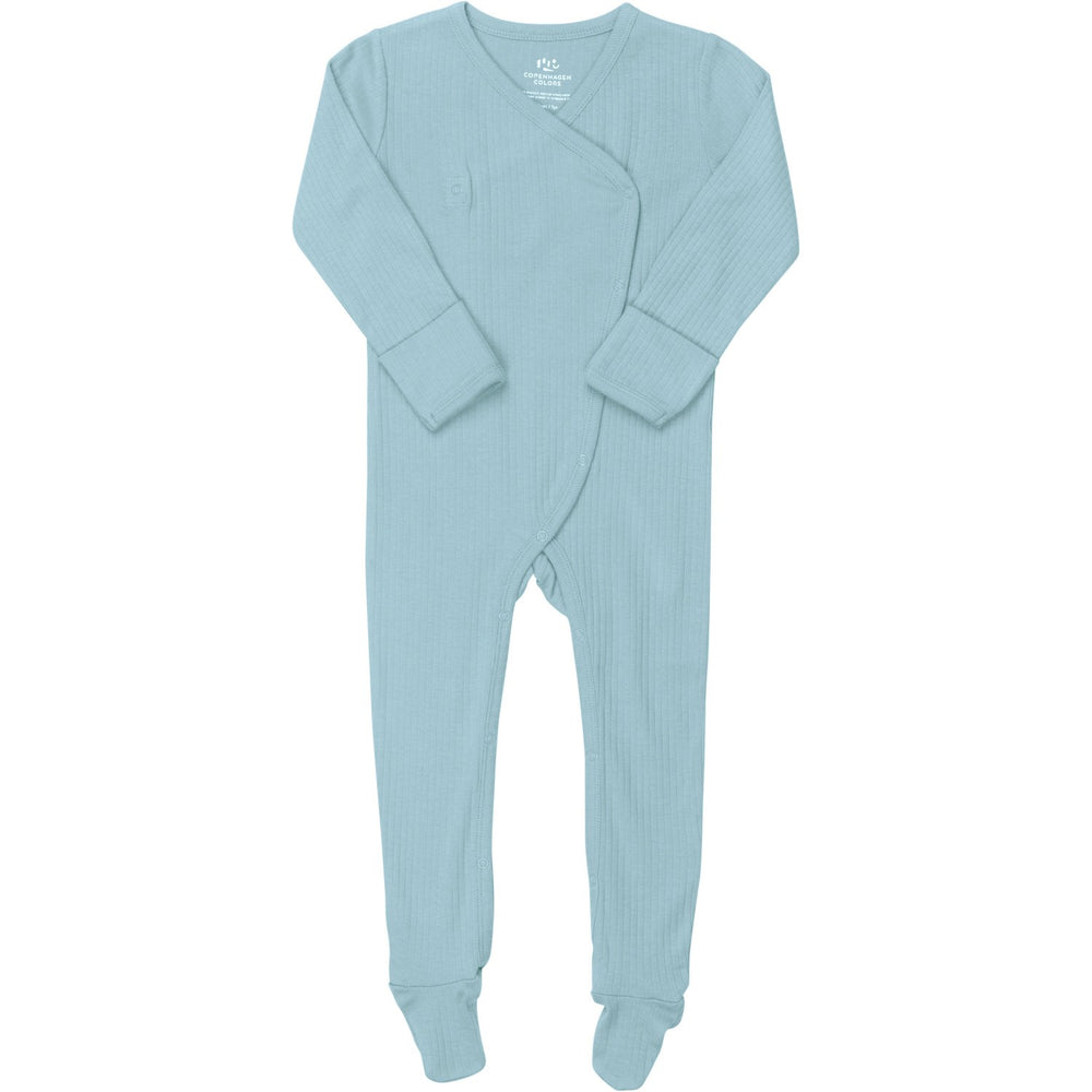 Køb COPENHAGEN COLORS Lt. Blue Rib Jersey Full Body Crossover
