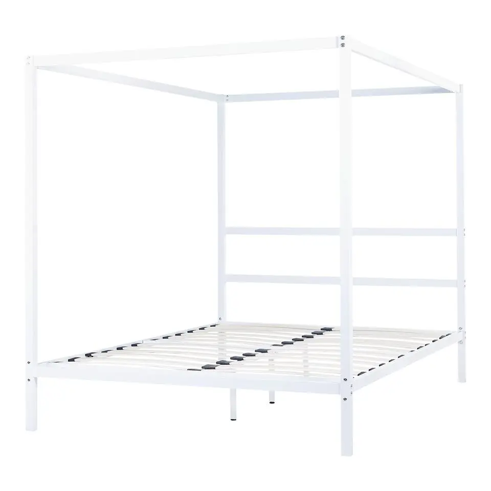 LESTARDS - Hemelbed - Wit - 160 x 200 cm - Staal