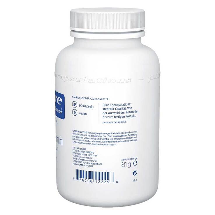 Pure Encapsulations L-Glutamin 850 mg Kapseln, 90 St
