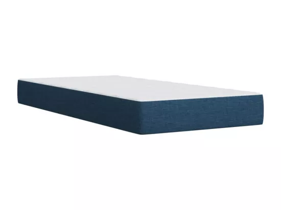 Sommier à lattes de lit avec matelas Bleu 90x190 cm Tissu