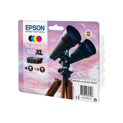 Epson 502XL Jumelles - pack de 4 - noir, cyan, magenta, jaune - cartouche d'encre originale