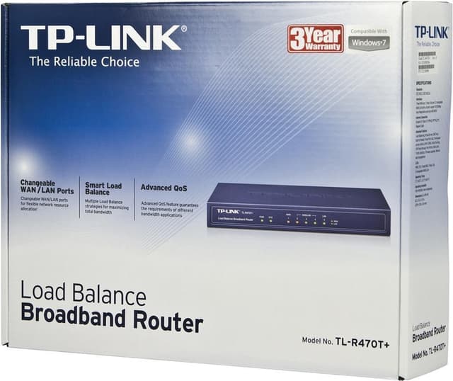 TP-LINK, router med 1x10/100Mbps WAN-port, 1x10/100Mbps LAN-port og 3x