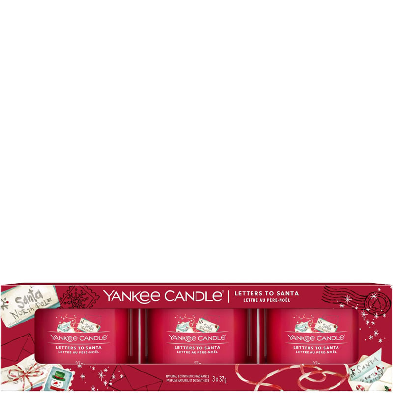Coffret bougies votives - Lettres au Père Noël - 3 x 37 g