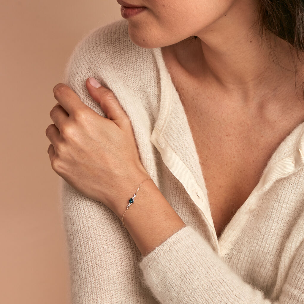 Bracelet Clothilde Or Jaune Topaze Oxyde De Zirconium