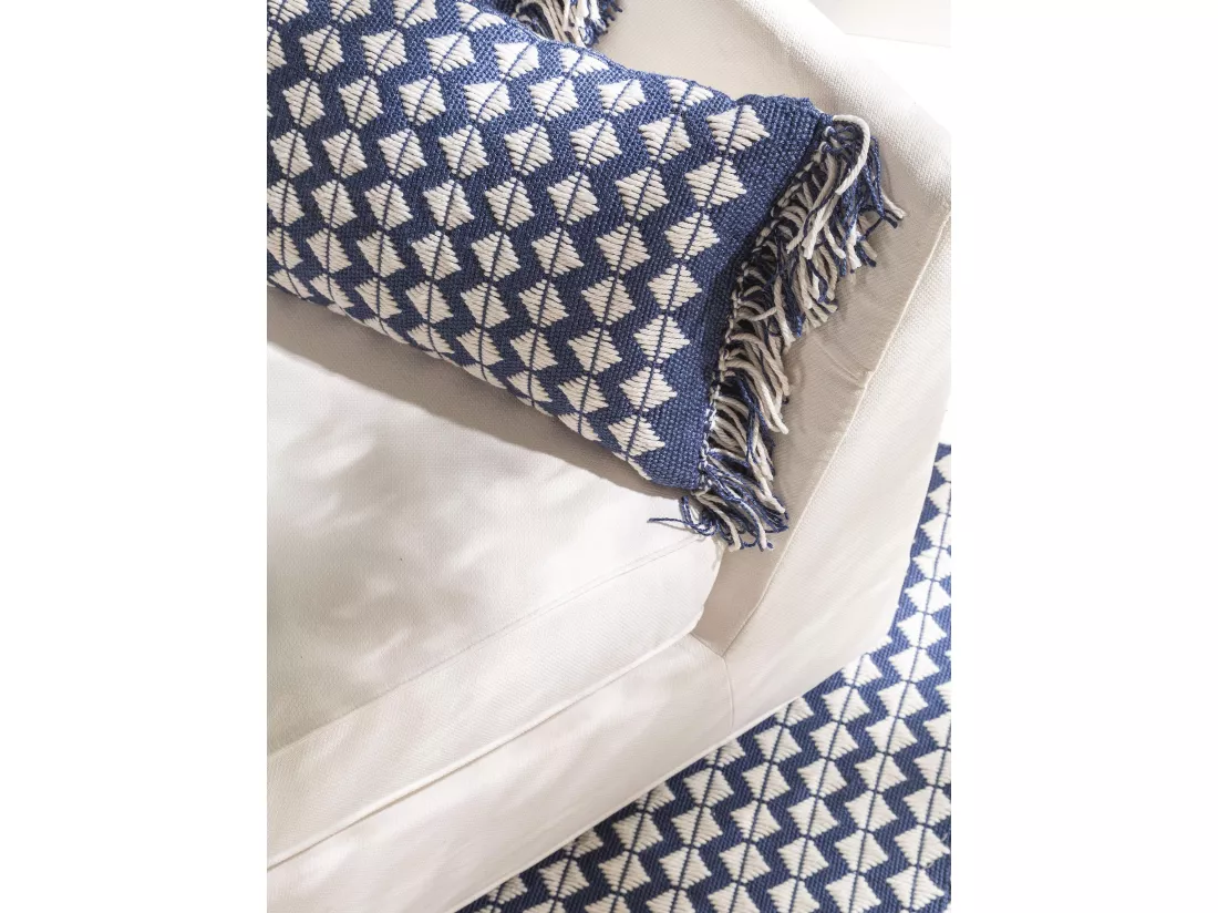 Coussin d'intérieur et d'extérieur Morty Bleu foncé 30x50 cm