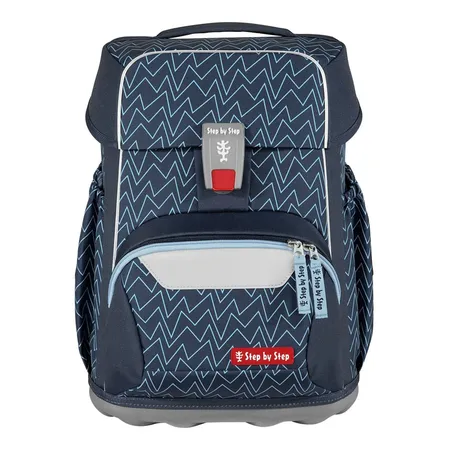 Step by Step BASIS Schulranzen-Set Blue Lines, 4-teilig