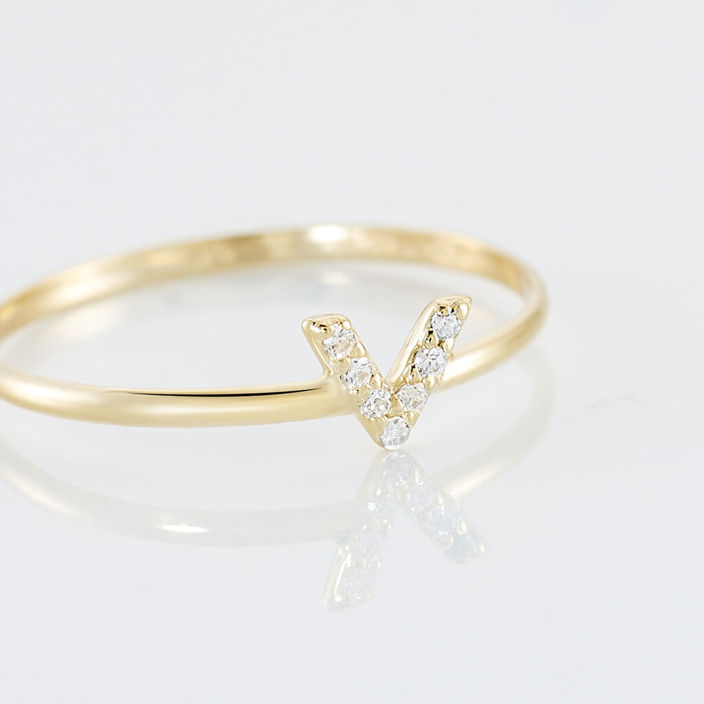 Bague De Phalange Celene Or Jaune Oxyde De Zirconium