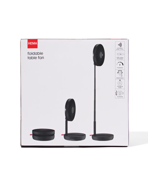 ventilateur de table pliant sans fil Ø21cm