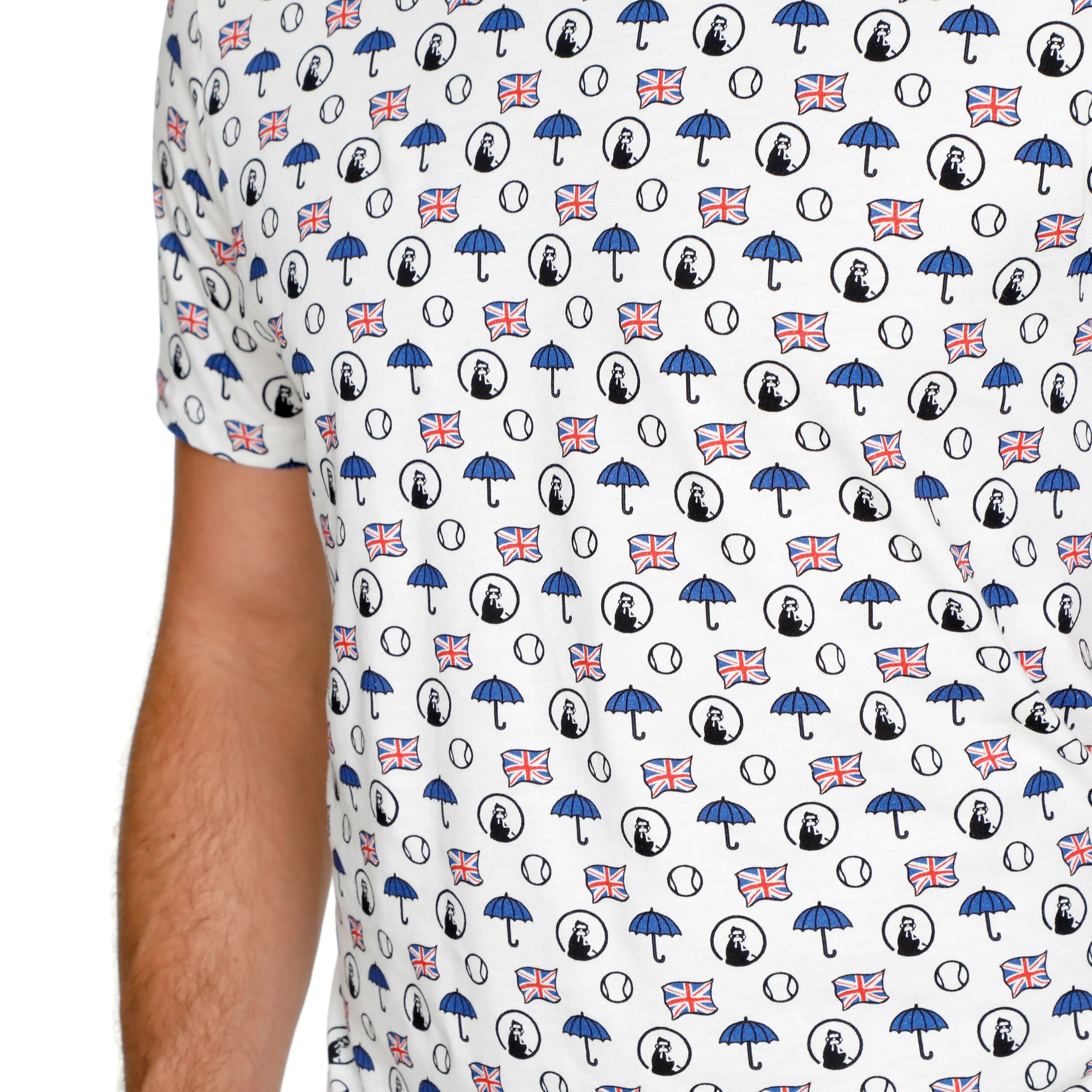 Quiet Please London Statement T-shirt Hommes - Blanc , Multicouleur