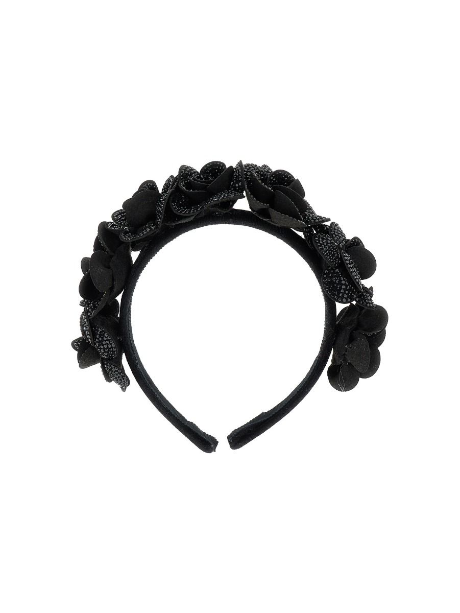 Monnalisa Rose Velvet Headband
