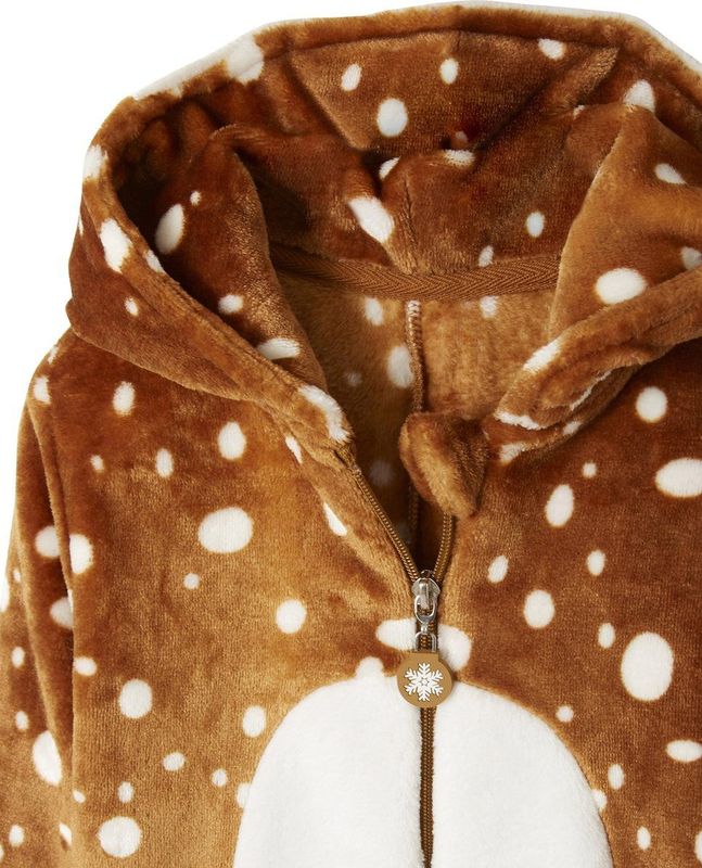 Vertbaudet - Onesie 'Kerstrendier' - Meisje - Pluche-effect