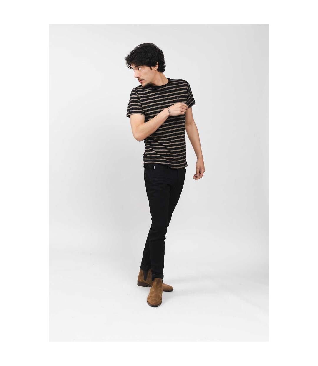 Jeans slim noir CARLOS Black