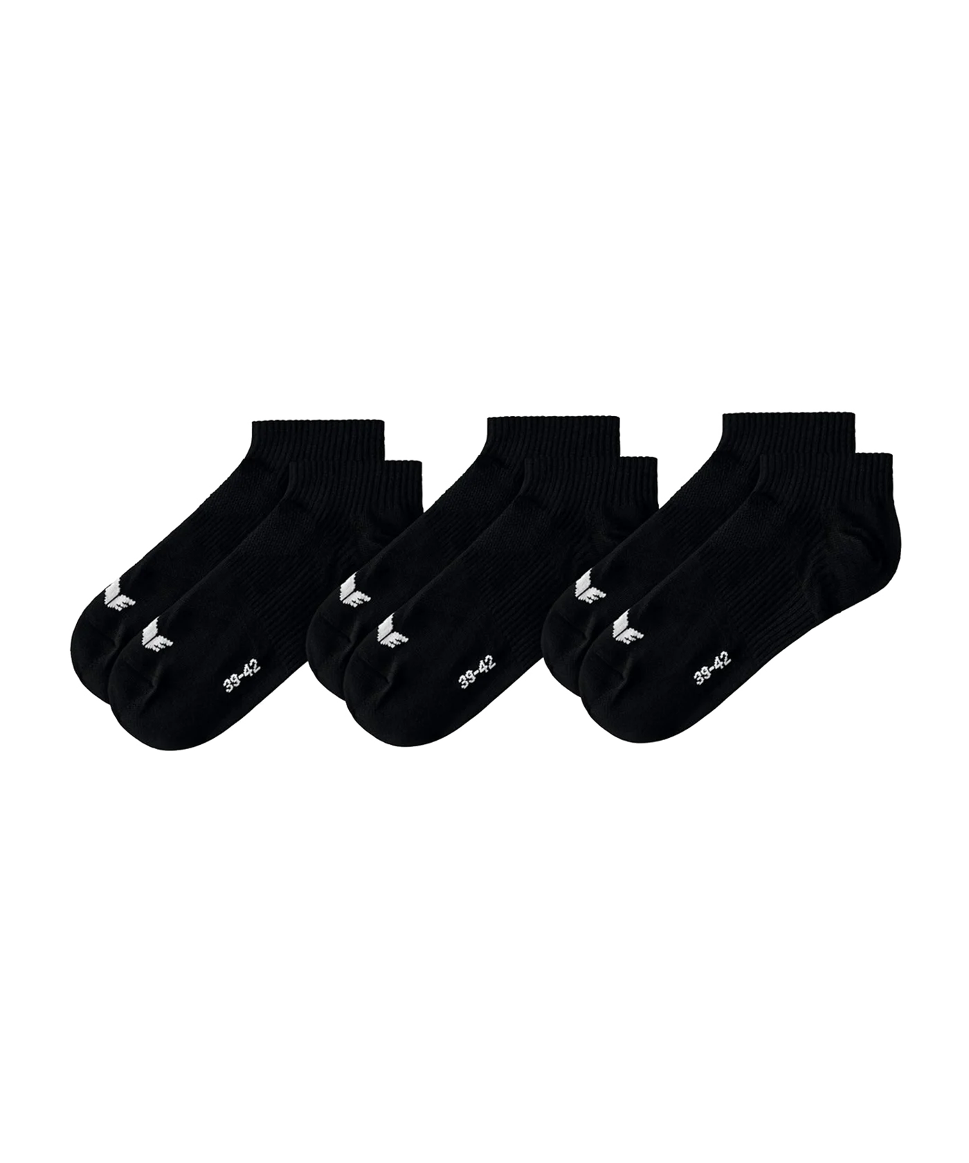 Erima 3-Pack Füßlinge Schwarz
