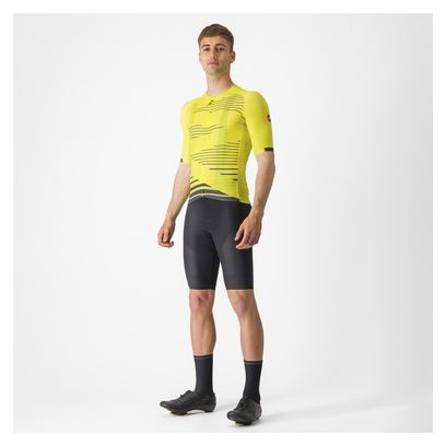 Maillot Manches Courtes Castelli Climber's 4.0 Jaune/Bleu