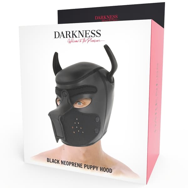 Darkness - Hundemaske i neopren med avtagbart snuteparti L