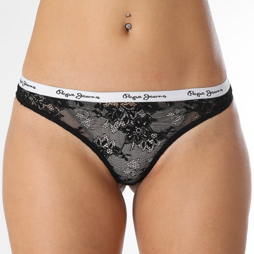Lot De 3 Strings Femme Classic PLU10997 Noir