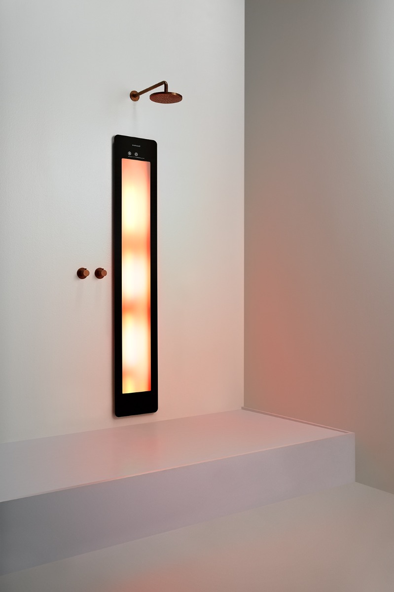 Sunshower Round Plus Large Black infraroodlamp en UV 33x185x10cm