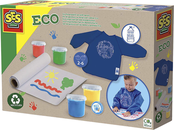 SES Creative SES Creative - ECO - Fingermalingsæt - Forklæde
