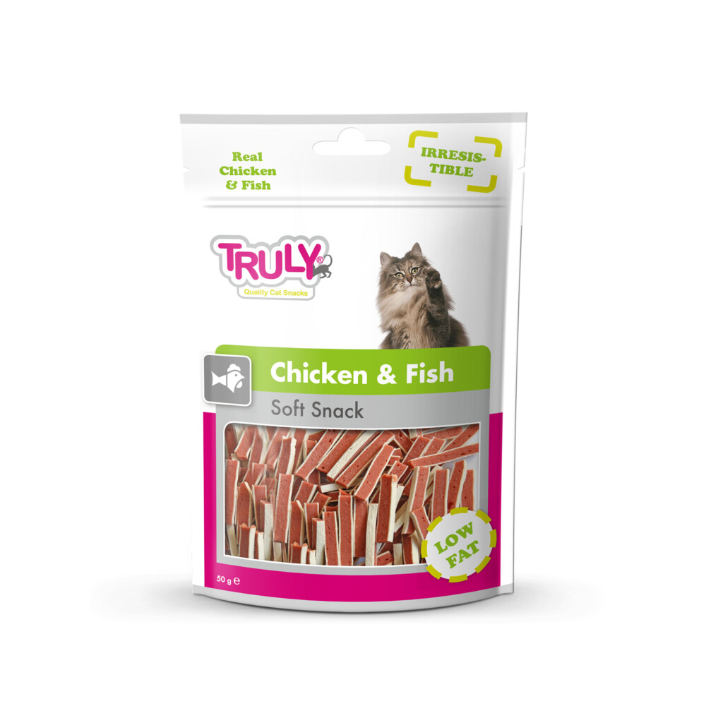20x Truly Cat Snacks Kip & Vis50 gr