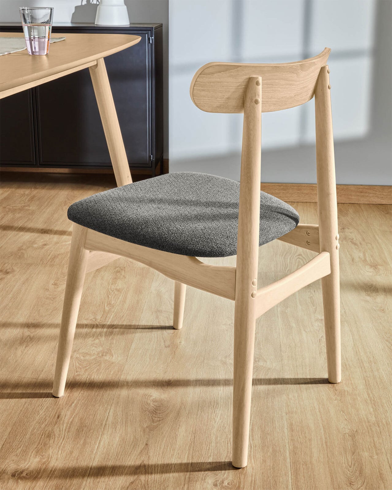 Kave Home Esszimmerstuhl NAYME braun/ grau