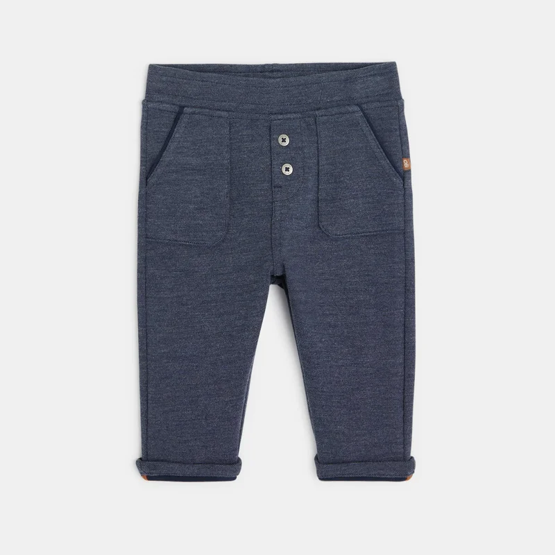Pantalon coton fantaisie bleu bébé garçon Bleu