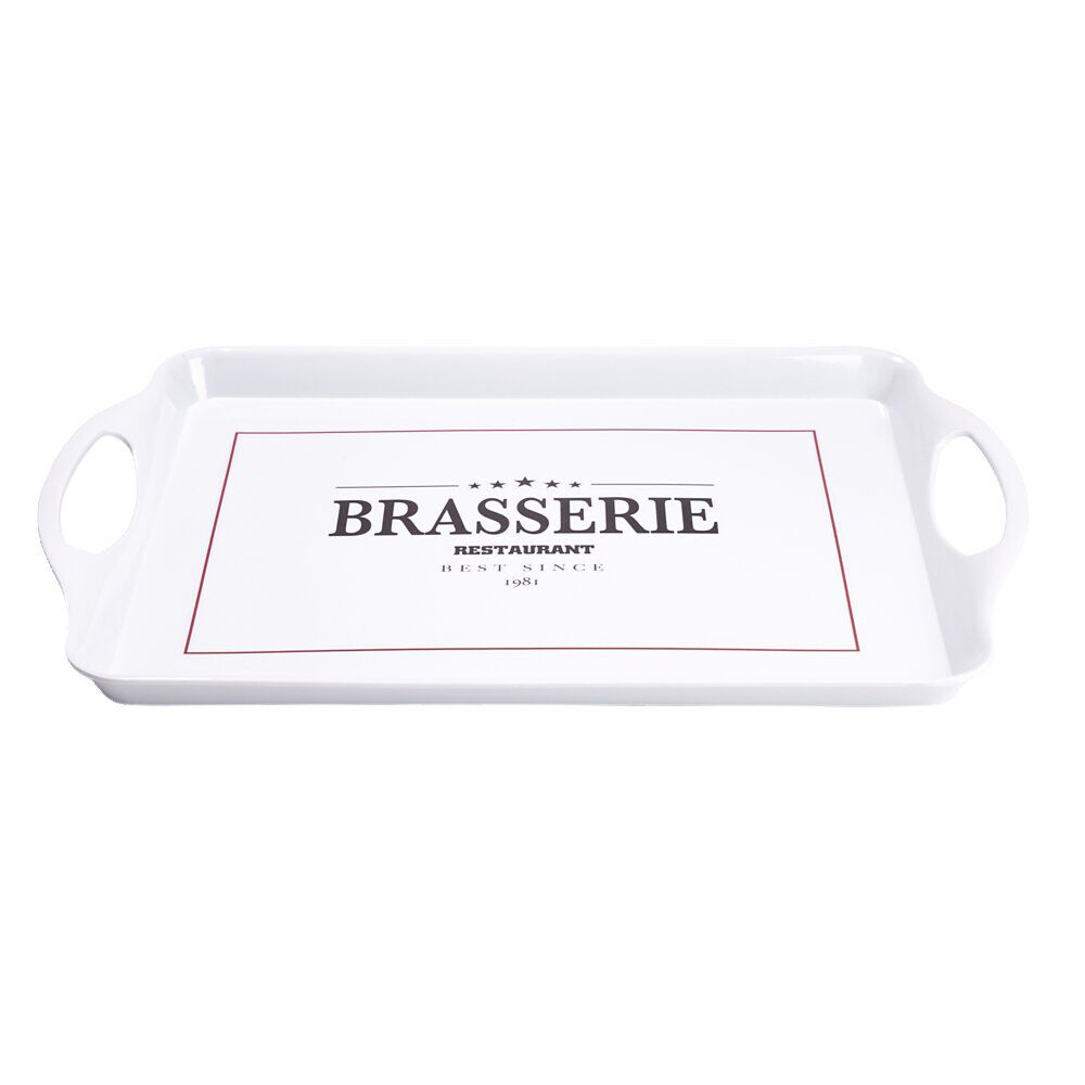 Plateau rectangulaire brasserie restaurant blanc 34x50,5cm