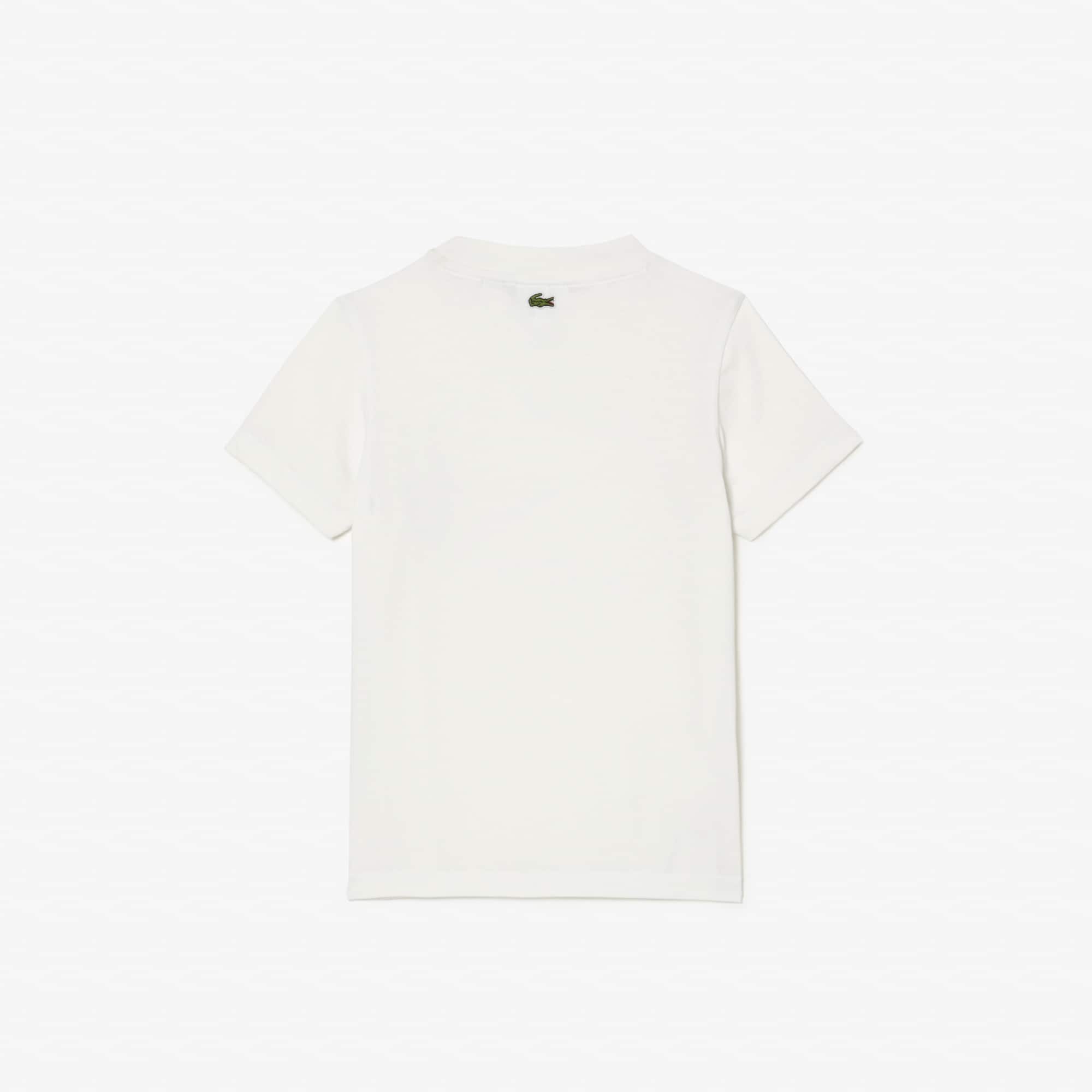 T-shirt avec imprimé badges en coton T-Shirts & Chemises - Blanc - Lacoste - Enfant