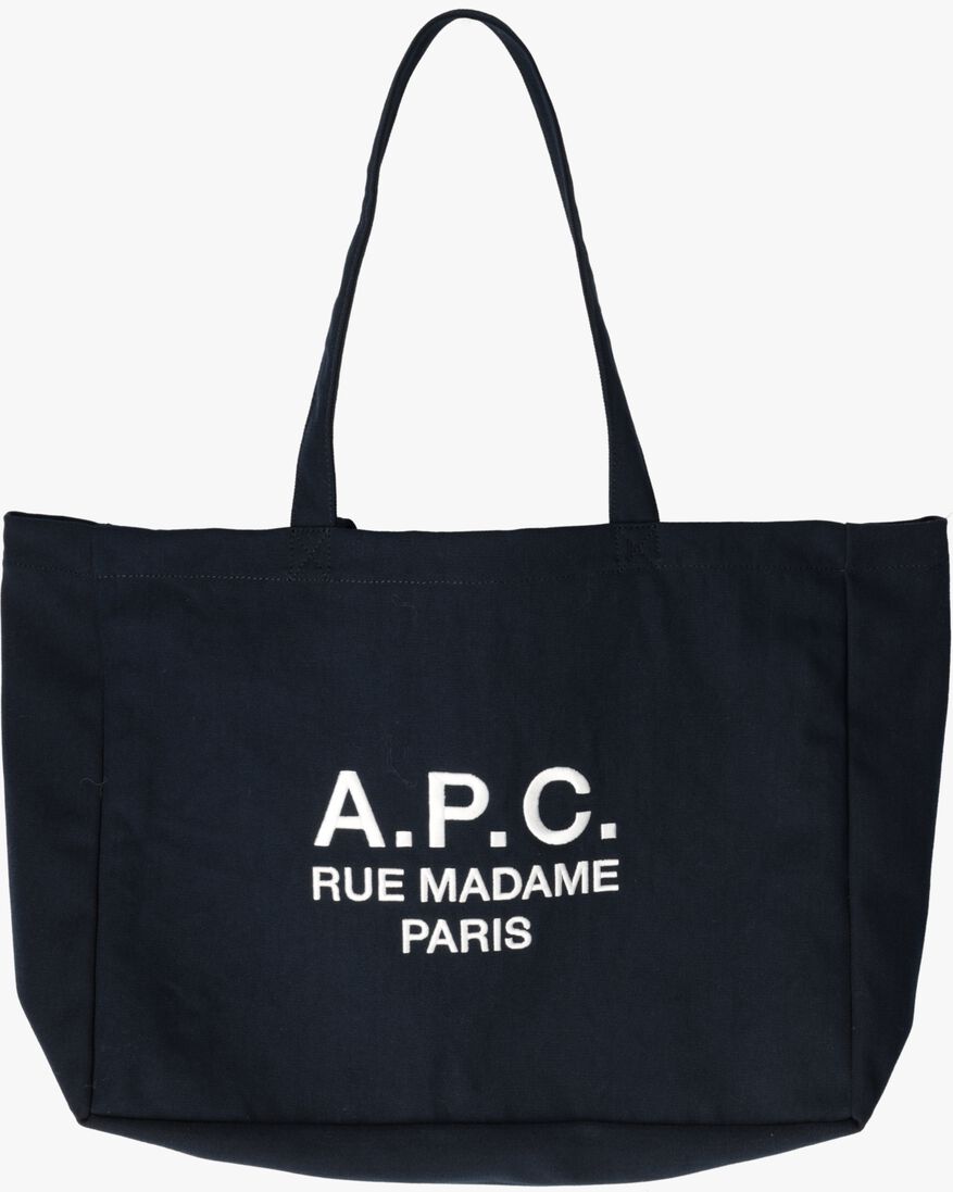 donkerblauwe apc shopper shopping diane rue madame