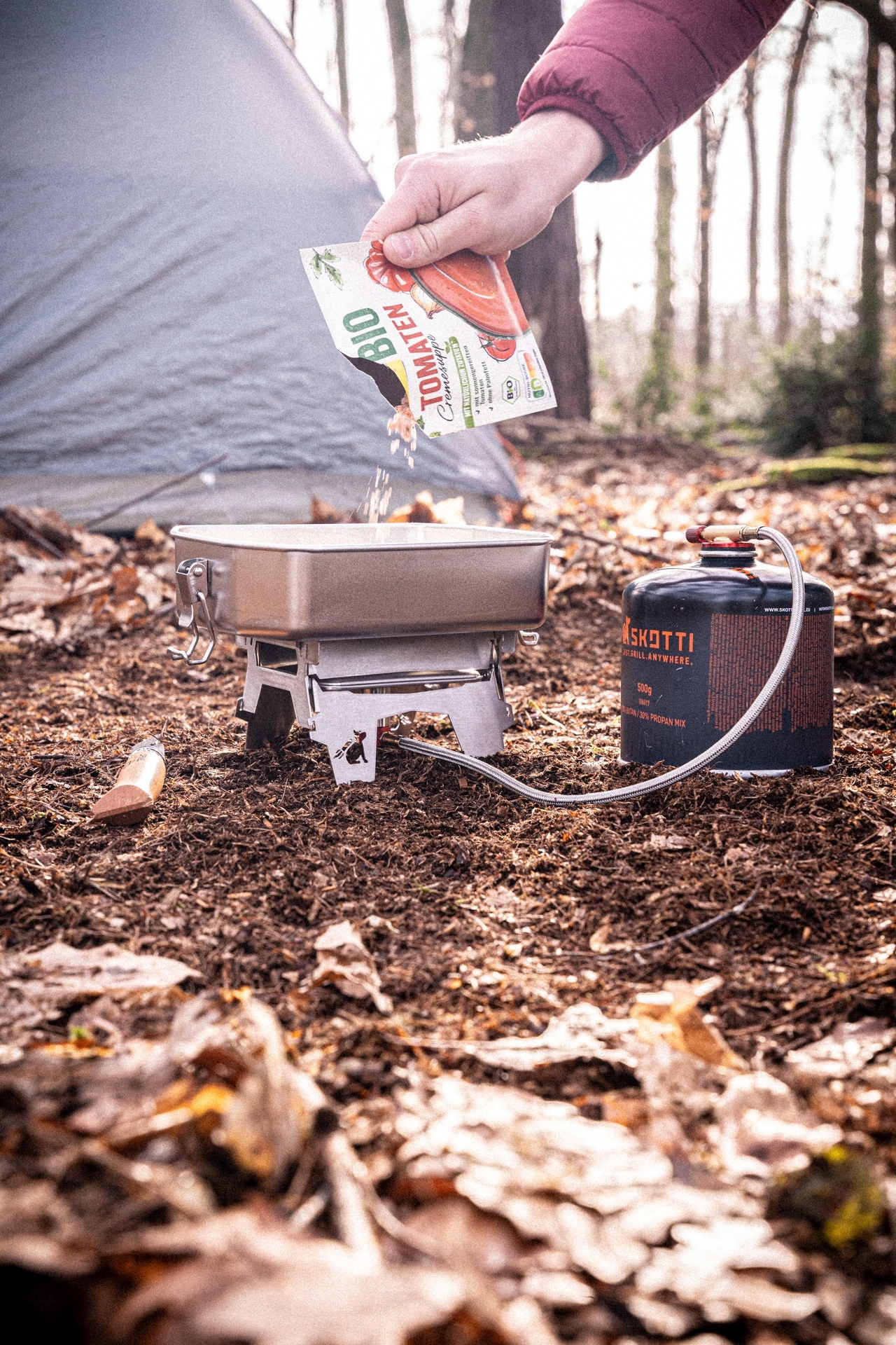 Skotti Tischgrill Mini für Holz / Gas / Holzkohle